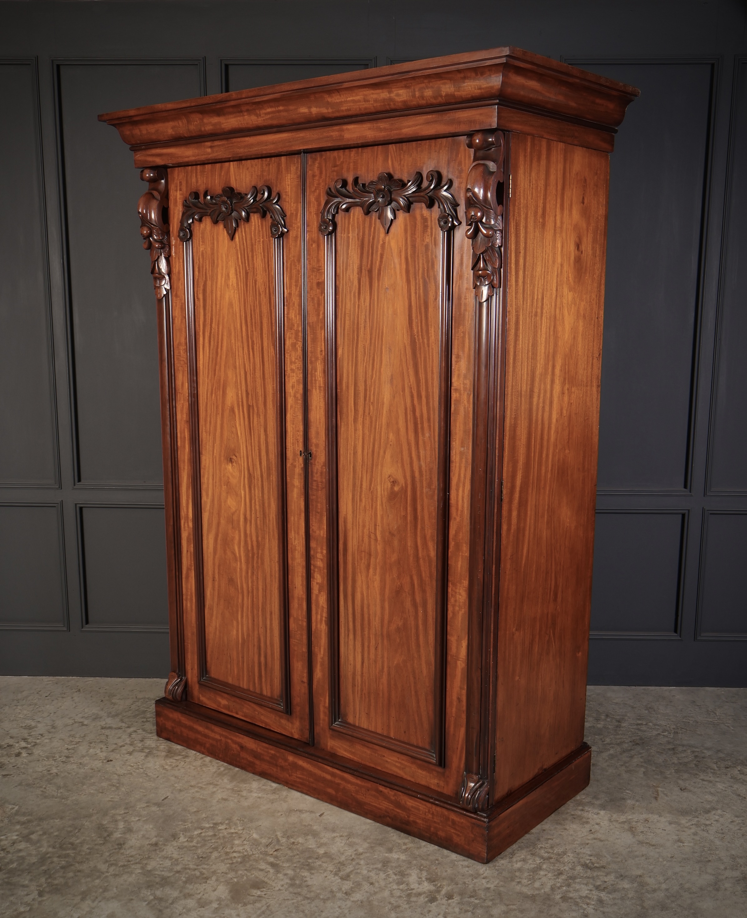 Victorian Mahogany Double Wardrobe - Image 9